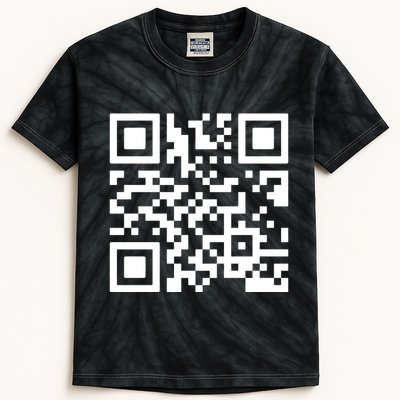 Rick Roll Prank Qr Code Kids Tie-Dye T-Shirt