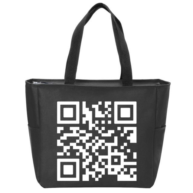 Rick Roll Prank Qr Code Zip Tote Bag