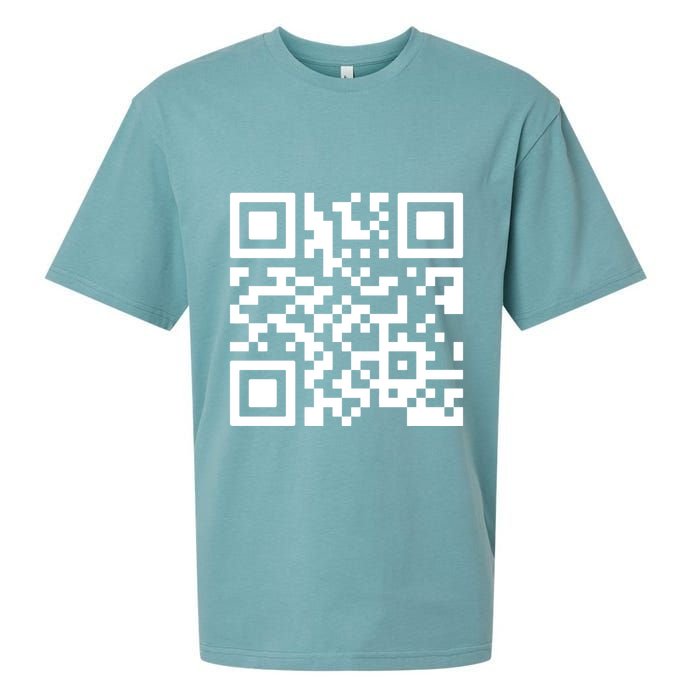 Rick Roll Prank Qr Code Sueded Cloud Jersey T-Shirt