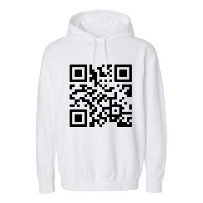 Rick Roll Prank Qr Code Garment-Dyed Fleece Hoodie