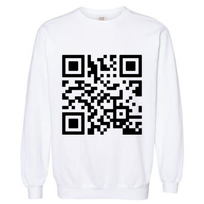 Rick Roll Prank Qr Code Garment-Dyed Sweatshirt
