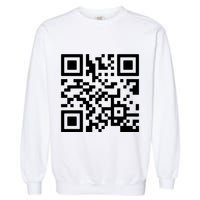 Rick Roll Prank Qr Code Garment-Dyed Sweatshirt