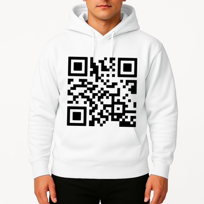 Rick Roll Prank Qr Code Hoodie
