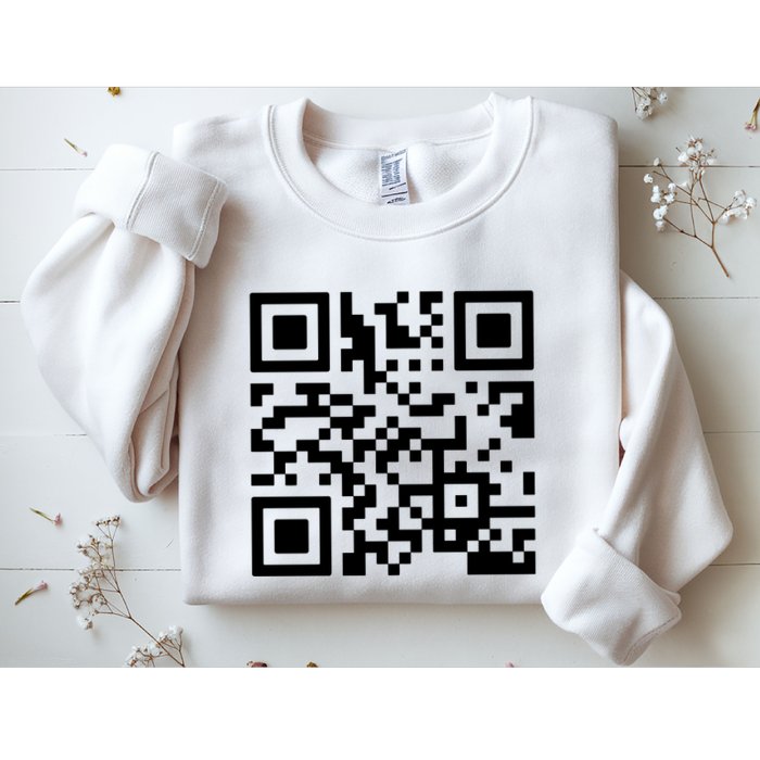 Rick Roll Prank Qr Code Sweatshirt