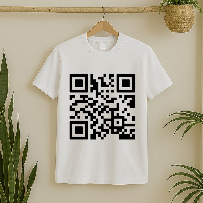 Rick Roll Prank Qr Code T-Shirt