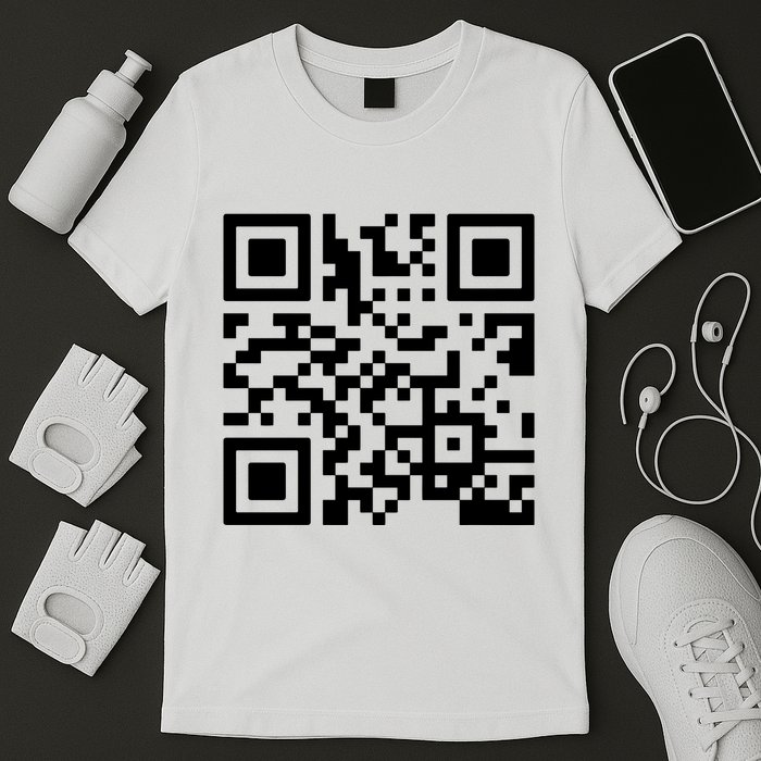 Rick Roll Prank Qr Code T-Shirt