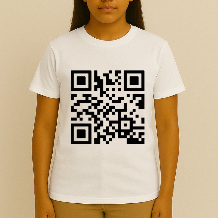 Rick Roll Prank Qr Code T-Shirt