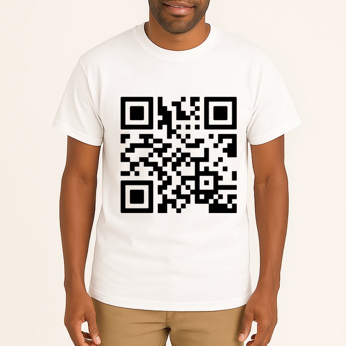 Rick Roll Prank Qr Code Tall T-Shirt