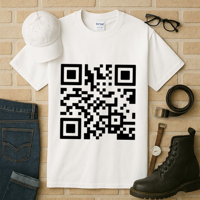 Rick Roll Prank Qr Code Tall T-Shirt