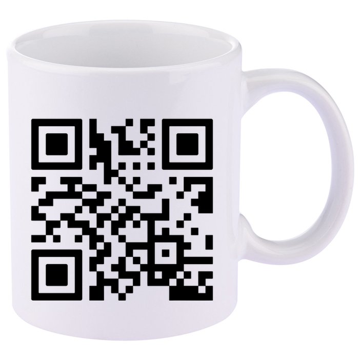 Rick Roll Prank Qr Code 11oz C Handle Ceramic Mug