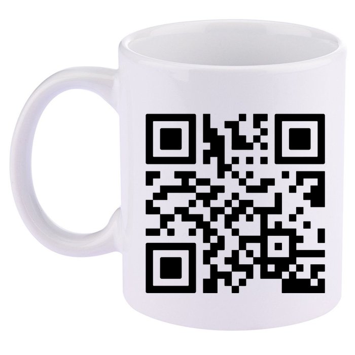 Rick Roll Prank Qr Code 11oz C Handle Ceramic Mug
