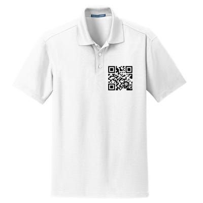 Rick Roll Prank Qr Code Dry Zone Grid Polo