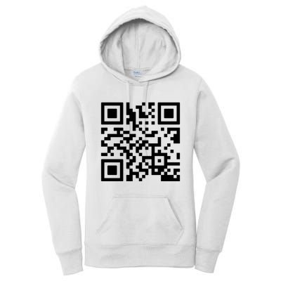 Rick Roll Prank Qr Code Women's Pullover Hoodie