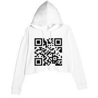 Rick Roll Prank Qr Code Crop Fleece Hoodie