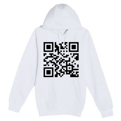Rick Roll Prank Qr Code Premium Pullover Hoodie