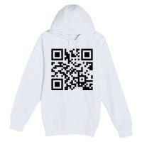 Rick Roll Prank Qr Code Premium Pullover Hoodie