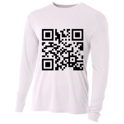 Rick Roll Prank Qr Code Cooling Performance Long Sleeve Crew