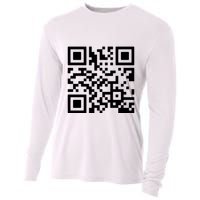 Rick Roll Prank Qr Code Cooling Performance Long Sleeve Crew