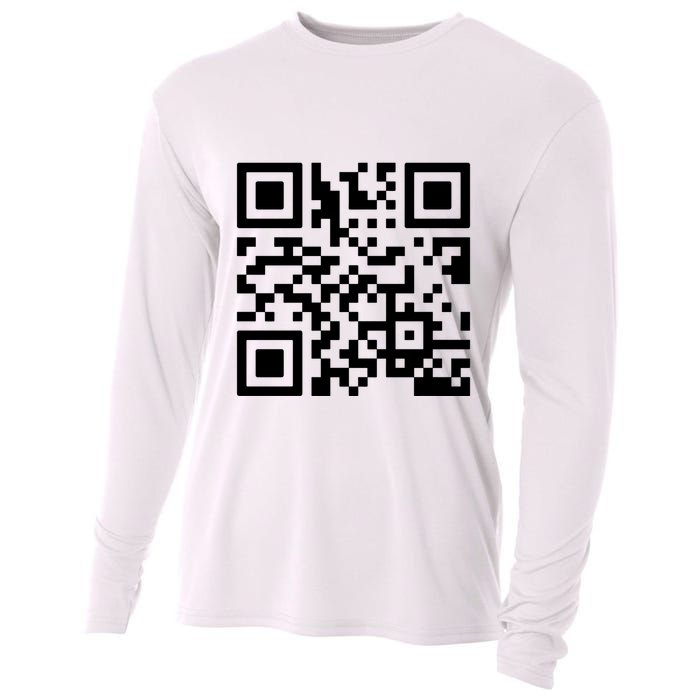 Rick Roll Prank Qr Code Cooling Performance Long Sleeve Crew
