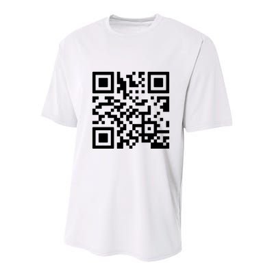 Rick Roll Prank Qr Code Youth Performance Sprint T-Shirt