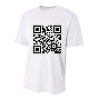 Rick Roll Prank Qr Code Youth Performance Sprint T-Shirt