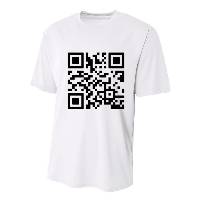 Rick Roll Prank Qr Code Youth Performance Sprint T-Shirt