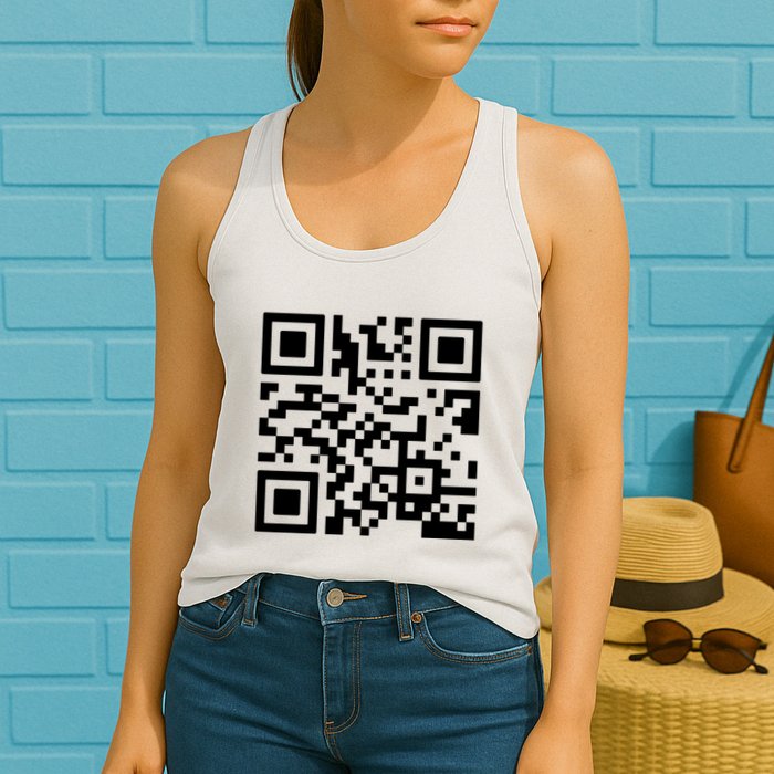 Rick Roll Prank Qr Code Womens Tank Top