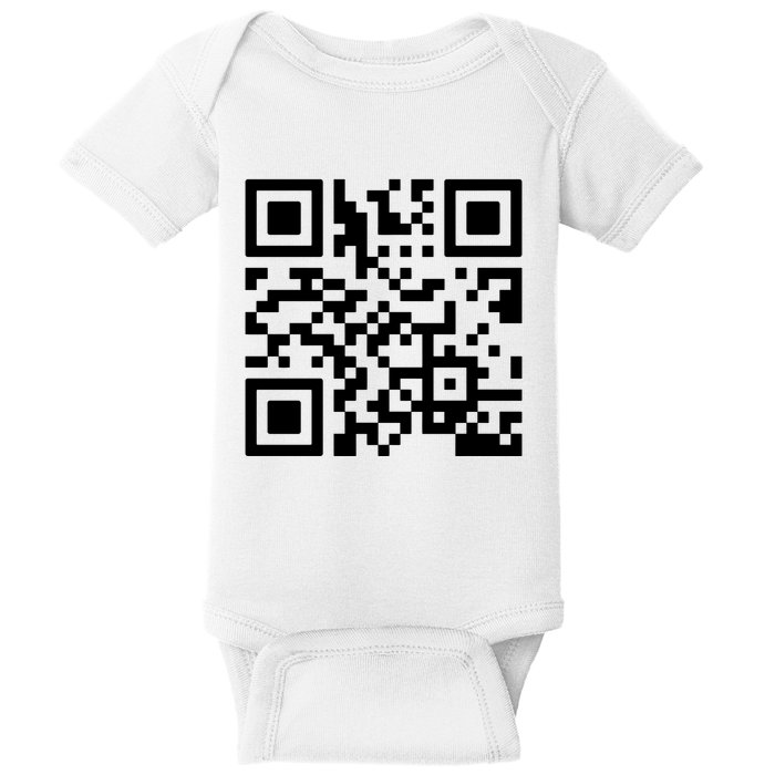 Rick Roll Prank Qr Code Baby Bodysuit