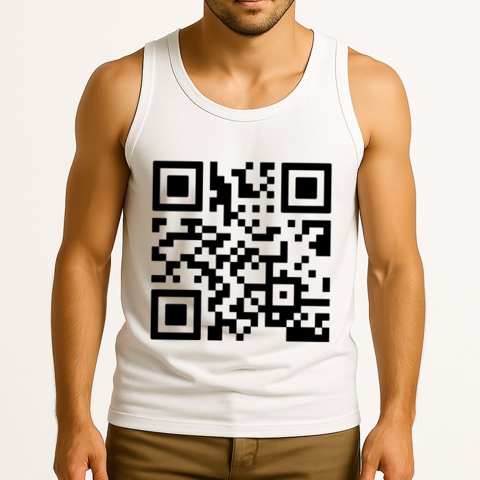Rick Roll Prank Qr Code Tank Top