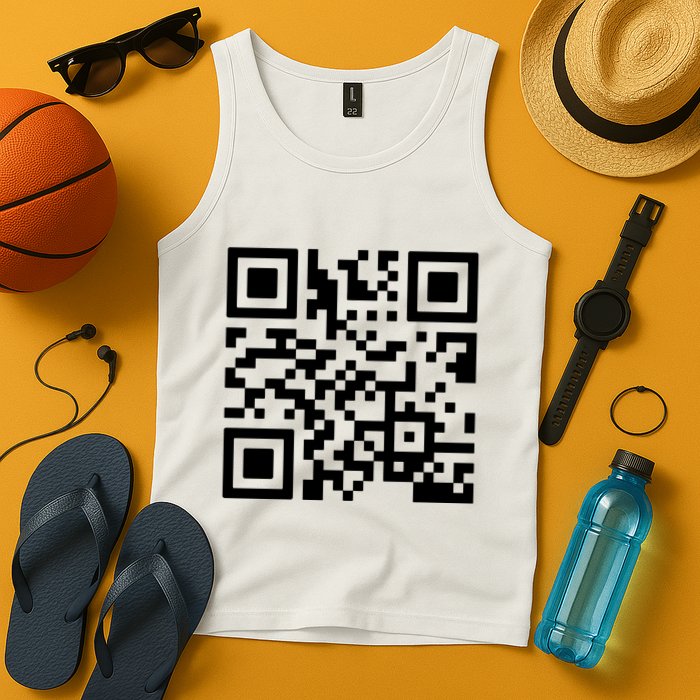 Rick Roll Prank Qr Code Tank Top