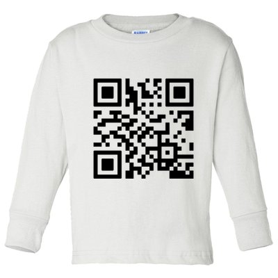 Rick Roll Prank Qr Code Toddler Long Sleeve Shirt