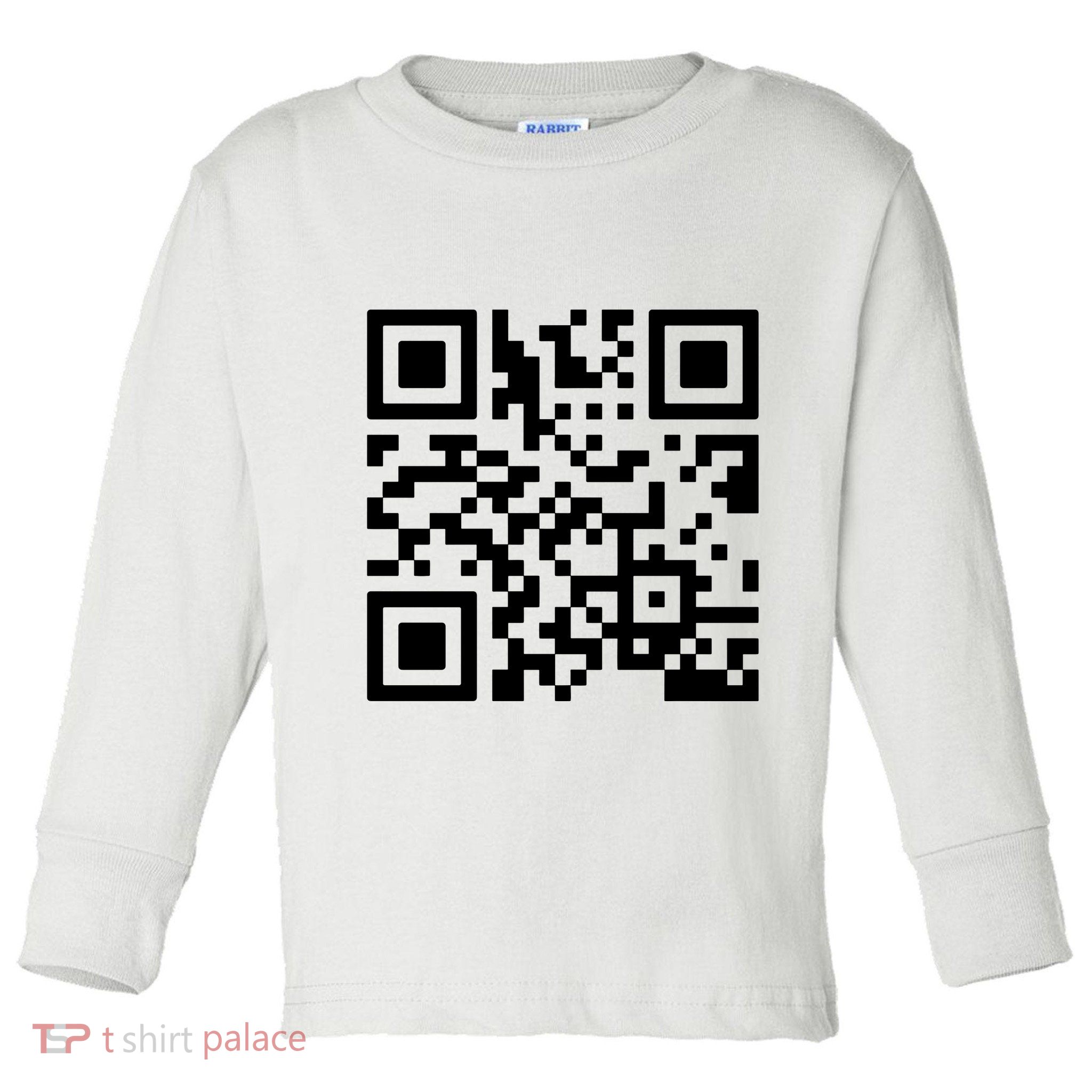 Rick Roll Prank Qr Code Toddler Long Sleeve Shirt