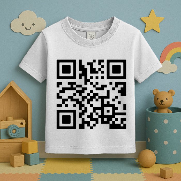 Rick Roll Prank Qr Code Toddler T-Shirt