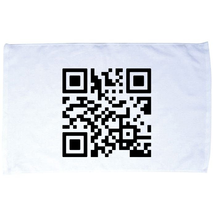 Rick Roll Prank Qr Code Microfiber Hand Towel