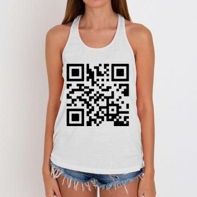 Rick Roll Prank Qr Code Women's Knotted Racerback Tank