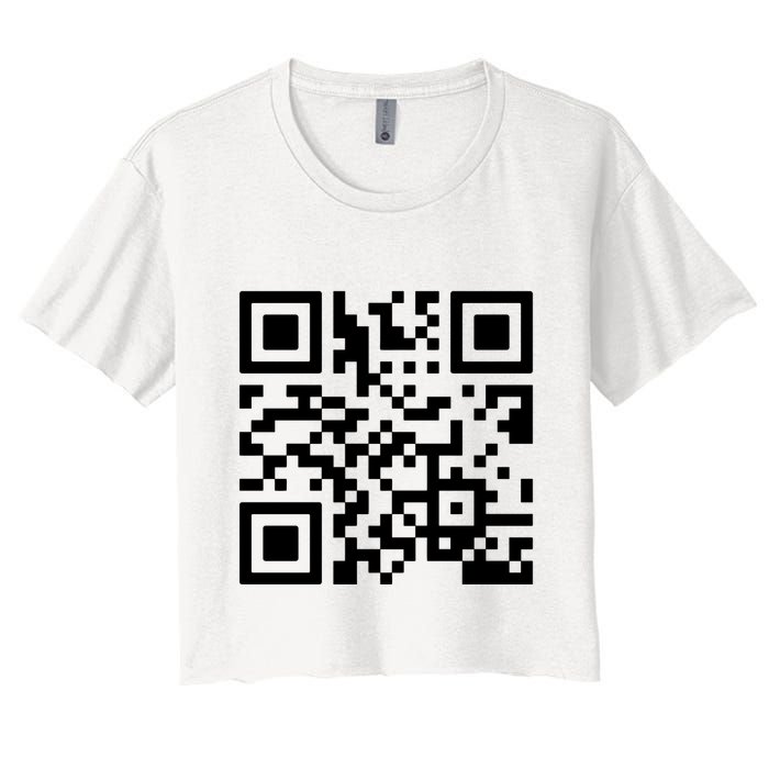 Rick Roll Prank Qr Code Crop Top
