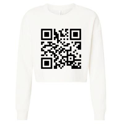 Rick Roll Prank Qr Code Cropped Pullover Crew
