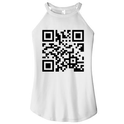 Rick Roll Prank Qr Code Women's Perfect Tri Rocker Tank