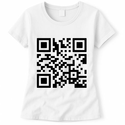 Rick Roll Prank Qr Code Womens T-Shirt