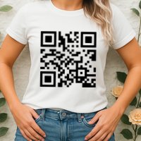 Rick Roll Prank Qr Code Womens T-Shirt