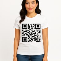 Rick Roll Prank Qr Code Womens T-Shirt