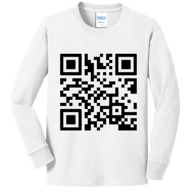 Rick Roll Prank Qr Code Kids Long Sleeve Shirt