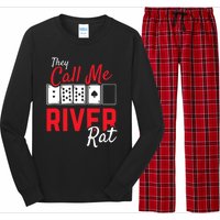 River Rat Poker Funny Texas Holdem Gift Long Sleeve Pajama Set