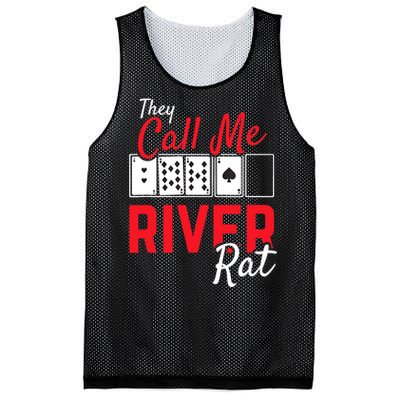 River Rat Poker Funny Texas Holdem Gift Mesh Reversible Basketball Jersey Tank