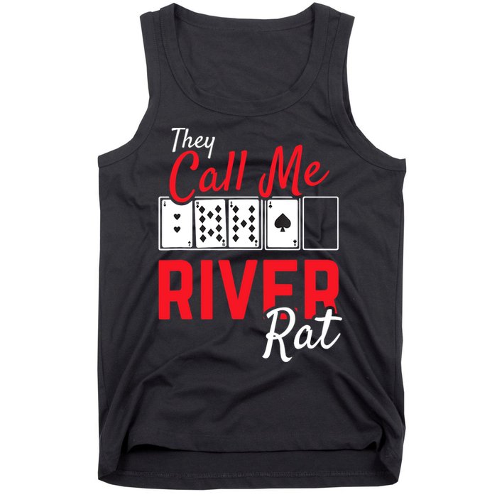 River Rat Poker Funny Texas Holdem Gift Tank Top