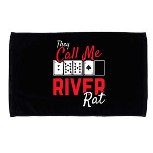 River Rat Poker Funny Texas Holdem Gift Microfiber Hand Towel