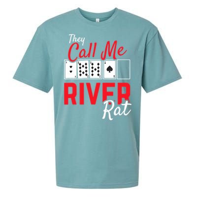 River Rat Poker Funny Texas Holdem Gift Sueded Cloud Jersey T-Shirt