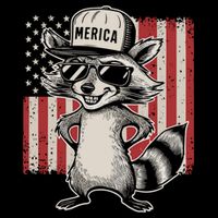 Redneck Raccoon Patriotic White Trash Party Attire Hillbilly Gift Impact Tech Backpack