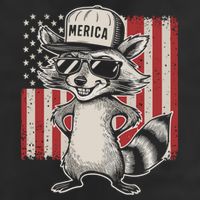 Redneck Raccoon Patriotic White Trash Party Attire Hillbilly Gift Beanie