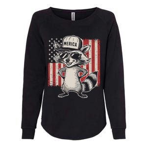 Redneck Raccoon Patriotic White Trash Party Attire Hillbilly Gift Womens California Wash Sweatshirt